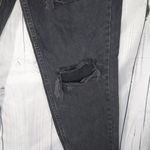 White Fox Boutique White Fox Distressed/Ripped Black Denim Jeans Size L With Raw Hem Photo 4