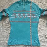 Nils Women's Big Sky Sweater 1/4 Zip Pullover Long Sleeve Blue Silver M Size M Photo 9