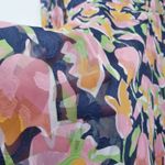 Abbey Glass Printed Sheer Wrap Maxi Dress Puff Sleeves Pink Photo 4