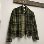 Willi Smith Fuzzy Green Flannel Jacket Photo 0