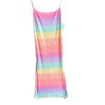 Peach Love California POL Pastel Multicolored Rainbow Mini Cut Out Dress Photo 1
