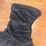 DO+BE  Ruched Strapless Black Bubble Hem Cocktail Mini Dress Size Small Photo 4