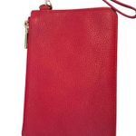 DKNY red pebbled leather wristlet Photo 1