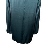 Madewell  Long Bell Sleeve Satin Shift Dress in Smoky Spruce, Medium Photo 9