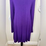 Zenana Outfitters Tunic Swing Long Sleeve Vibrant Purple Dress in Size M Photo 11