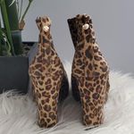 BCBGeneration Leopard Print Pull On Ankle Wedge Booties Size 11B Photo 3