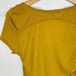 We The Free People Scoop Neck Ruched Side T-Shirt Size S Casual in Lush Lime Photo 4