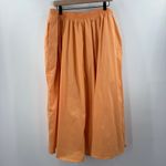 Petal and Pup  Skirt SZ Extra Large Melon Orange Midi PullOn Pockets Cotton Stretch Photo 2