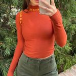 Urban Outfitters BDG Orange mock neck long sleeve turtleneck six xs / fits small too Photo 2