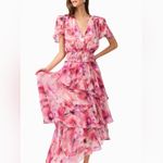 Elliatt NWT  Evalina Tiered Maxi Dress Pink Multi Romantic Sweet Size M Photo 6