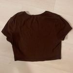SheIn Chocolate Brown Baby Tee Photo 1
