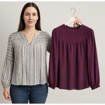 Loft Ann Taylor Day & Night Tops Blouses Small Lot Of (2) Boho Work Going Out Photo 1