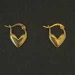 18K Gold Plated Love Heart Hoop Earrings for Women Photo 0