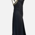 Calvin Klein Black Formal Dress Evening Gown  Size 2 Gold Straps Satin Photo 1