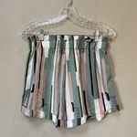 Womens Pastel Pink Green High Rise Shorts Size M Missing Belt Tie Size M Photo 4