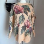Talbots Vintage  Hand Knit Monair Floral Sweater, Size Medium Photo 0