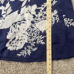 Soft Surroundings  Blue White Leaf Print Beaded Tunic Blouse Pockets Size Small Photo 6