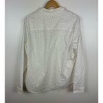 Boden Womens the Classic Shirt Button Up in White and Silver Polka Dot Sz 16 Photo 4