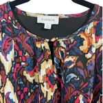Evereve  Stelle Abstract Blouse Top Size XS Colorful Modern‎ Contemporary Artsy Photo 4