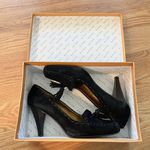 Unisa Black Suede Loafer Heels Photo 5