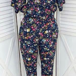 ASOS Uttam Boutique Floral Jumpsuit Blue Multi Large Photo 0