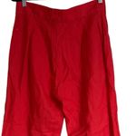 Nicole Miller NWT  New York 100% Linen Pant Front Pockets Orange Red Photo 3