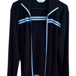 Misook EUC  Open Front Sweater Black Sky Blue Size XL Photo 0