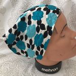 Silk Scarf head wrap blue floral Photo 7
