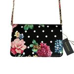 Bebe women's kimberly floral black small crossbody bag clutch gold hardware Photo 0