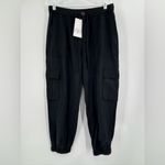 ZARA Black Cargo Jogger Pants | NWT | Women’s Size L Photo 2