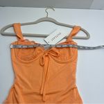 Outcast‎ Dionne Mini Orange Lace Trim Dress Womens Size XS Bodycon Stretchy NEW Photo 8