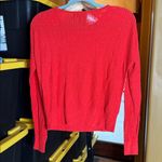 Banana Republic Linen Blend Hot Red Sweater Size XS Oversized Photo 8