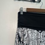 Apt. 9  Y2K Asymmetrical Paisley Midi Skirt. Black and White. Size: XL Photo 1