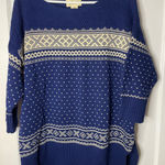Denim & Supply Ralph Lauren Navy Fair Isle Knit Sweater Oversized XL Photo 0