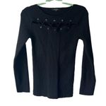 New Look Women’s Black Ribbed Long Sleeve Top Photo 0