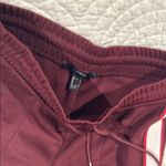 Forever 21 Maroon Joggers with White Stripes Photo 1