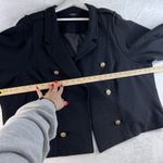 Torrid 5 5X Textured Ponte Crop Military Jacket Black Gold Button Ribbed Women's Photo 11