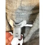 Nine West  Gray Rose Gold Sequin Striped Hooded Long Sleeve Sweater Women Med Photo 6