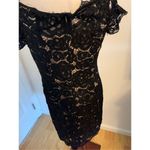 Adrianna Papell Beautiful Lacey black dress size 8 Photo 3