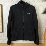 The North Face Black Sweater Fleece Zip Jacket with Lavender Logo - Size - Small Photo 0