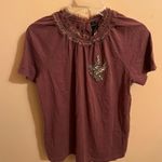 Needle & Thread Embellished Bird Mauve Top Photo 0