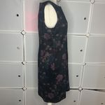 Mario Serrani  Modern Fit Stretch Knit Shift Dress BLACK FLORAL Size Medium Photo 2