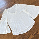 Anthropologie  Meadow Rue off White Flared Sleeve Top, xS Photo 0