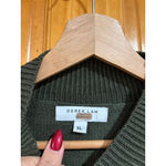 Derek Lam  Collective Women’s Olive Green Puff Sleeve Knit Sweater XL Photo 1