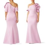 Badgley Mischka • Lilac Asymmetric Floral-Embellished Dress gown scuba mermaid Photo 3