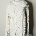 Aelfric Eden  Cream Fisherman Cable Knit Sweater Photo 0