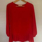 Pants Store Red Long Sleeve Blouse Size Small Photo 0
