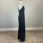 Black Backless Beaded Thigh Slit Evening Gown Size 12 Nightway Long Formal Dress Photo 5