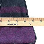 Coach  Signature Wool Stripe Satchel Passion Berry Charcoal F24784 Photo 12