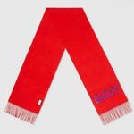 Gucci Cranberry Red Purple Embellishment Sequin Scarf NWT Photo 1